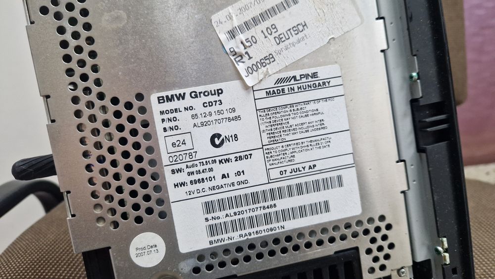 Radio CD Alpine BMW E90 E91 E92 E87 Professional