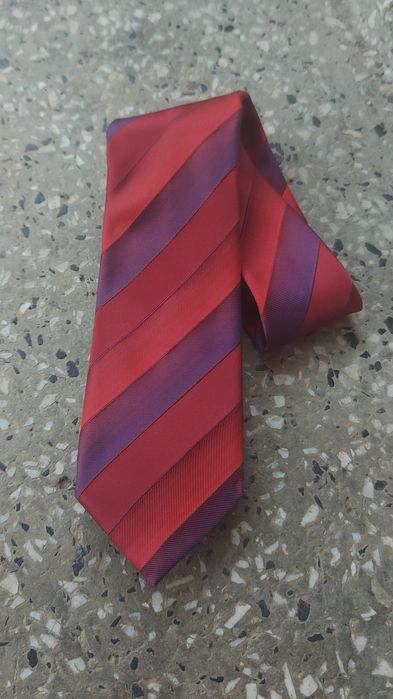 krawat jedwabny 100% jedwab silk paski pasy bezner made in italy