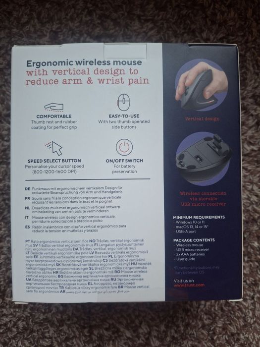 Миша Trust Verto Wireless Ergonomic Mouse