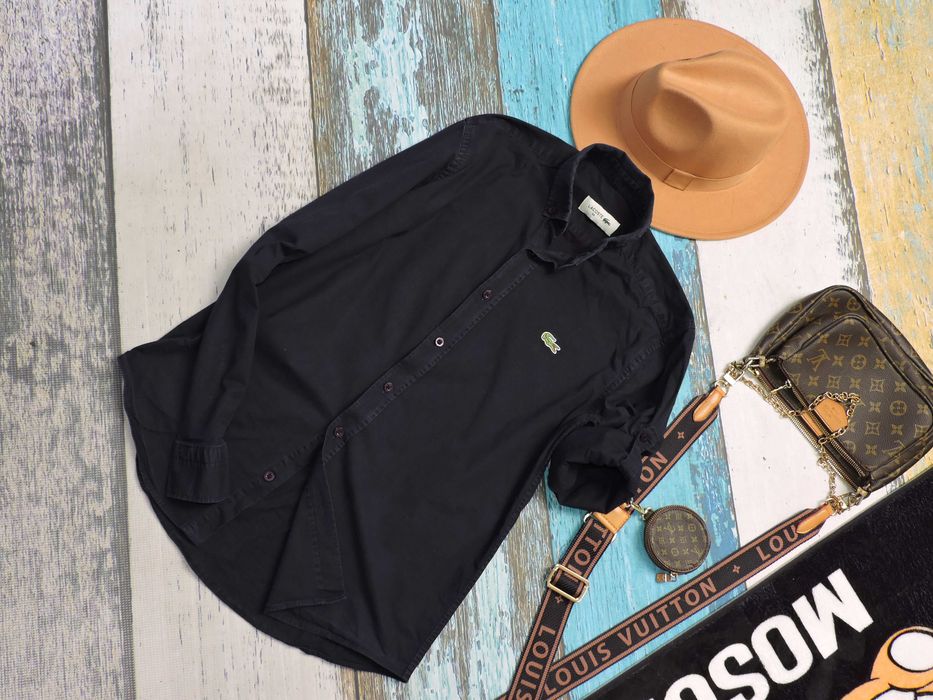 Lacoste Męska granatowa koszula logo M