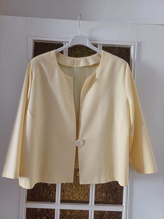 Żółty żakiet marynarka rozmiar XL 42 styl vintage