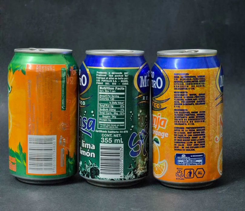 Coleção Latas Refrigerantes de Cuba e México (vazias)