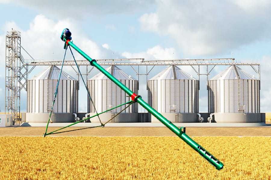 Шнековий погрузчик, гвинтовой конвеєр, шнек зерна 133мм