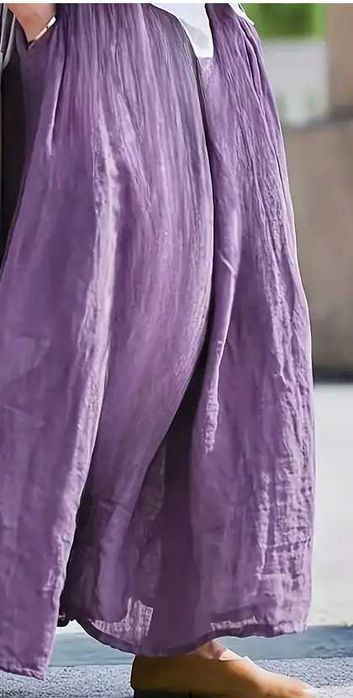 Saia comprida com bolsos