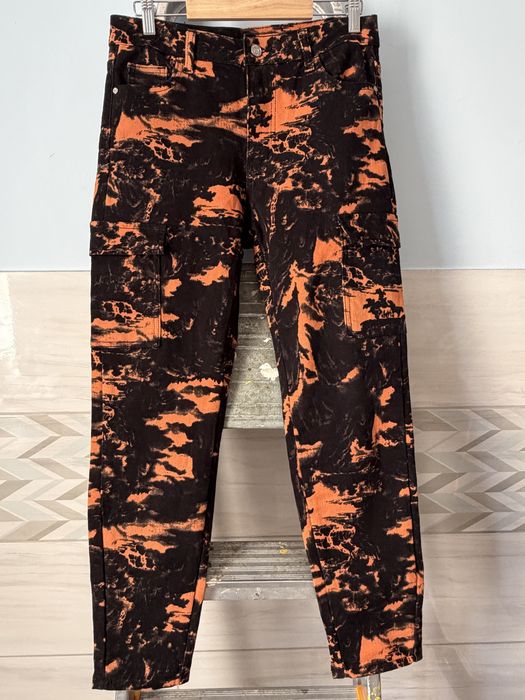 NOWE Spodnie Cargo Bojówki Pomarańczowe Moro Camo Streetwear Baggy L