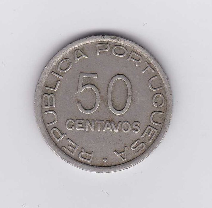 moeda rara 1948 São Tomé e Príncipe 50 centavos