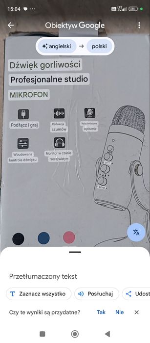 Mikrofon pojemnościowy nowy