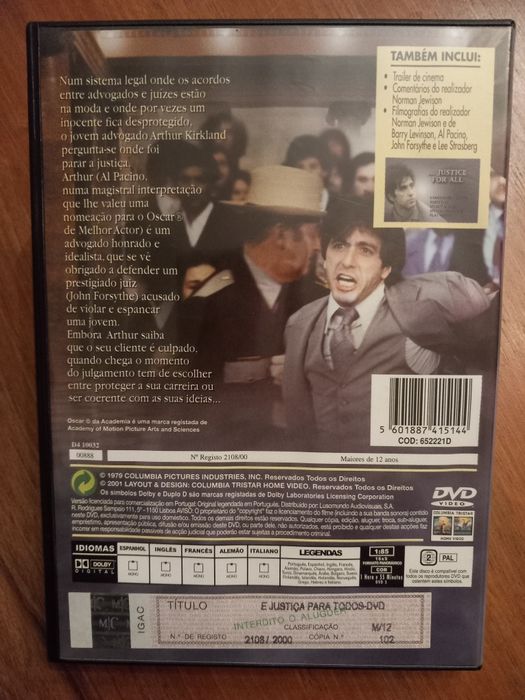 E Justiça Para Todos (Al Pacino)