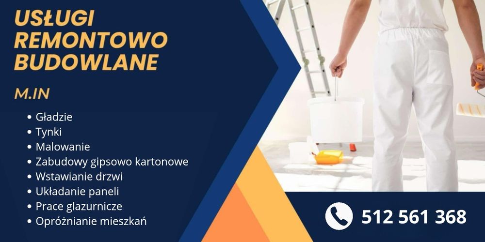 usługi wykończeniowe, prace glazurnicze, biały montaż , szpachlowanie