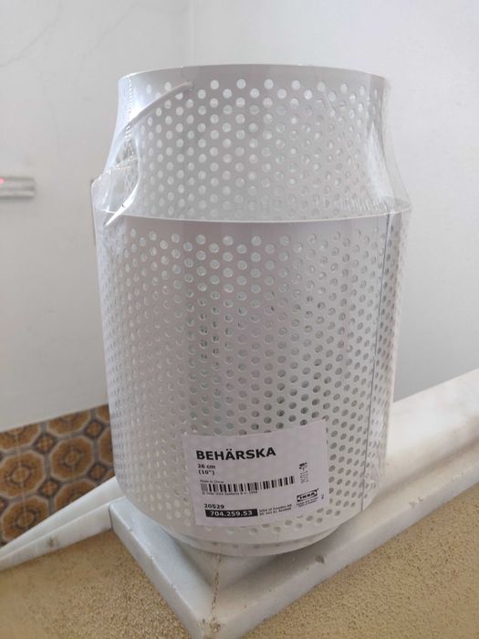 IKEA BEHARSKA - Lanterna branca para vela - 26 cm - Nova
