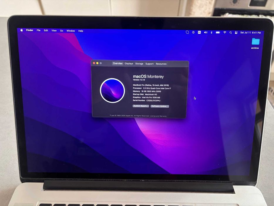 MacBook Pro Retina 15" (Mid 2015) - 16GB RAM - 500GB SSD
