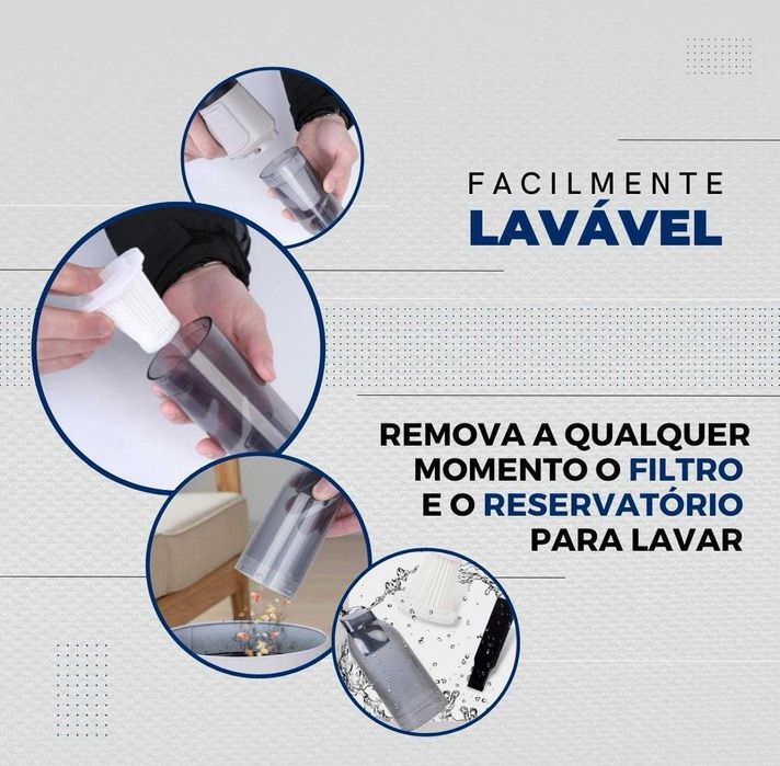 Mini Aspirador Soprador 3em1 De Ar Portátil Usb Recarregável