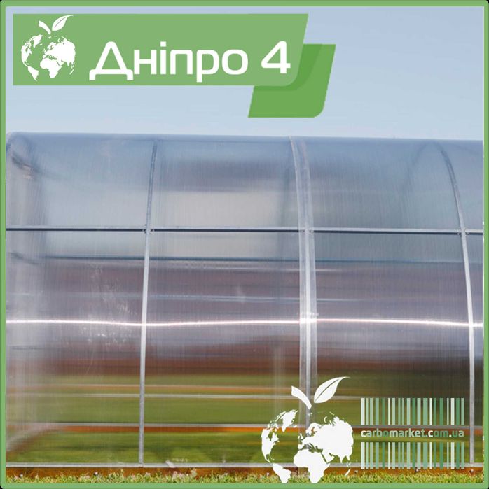 Теплиця "Дніпро-4" 4Х6/8/10/12м, профільна оцинкова труба 20X40