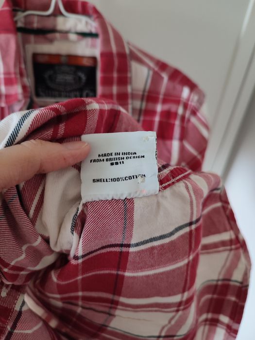 Koszula Superdry S/M kratka czerwona