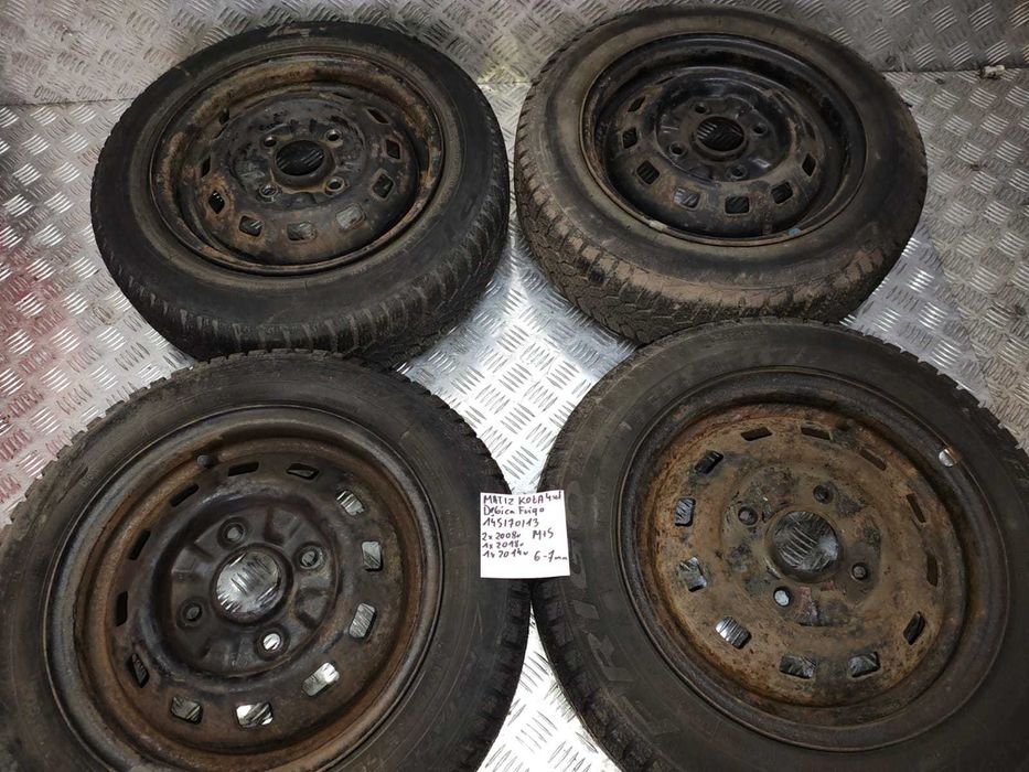matiz koła 4szt 145/70/13 2x2008r 1x2018r 1x2014r 6-7mm