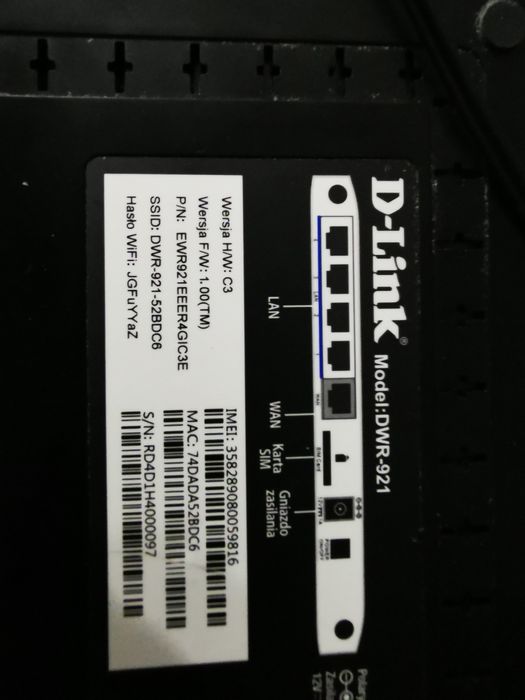 Router D-link DWR-921  sprawny 100% z zasilaczem