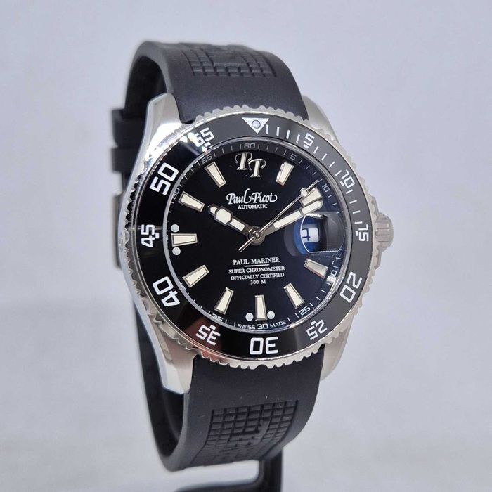 Promocja Paul Picot Paul Mariner 5 Newton P4354 Black rubber