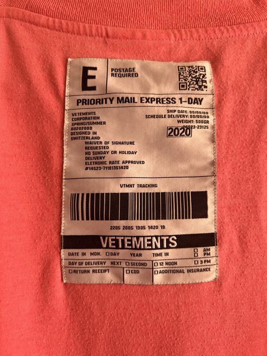 Vetements футболка ветмо