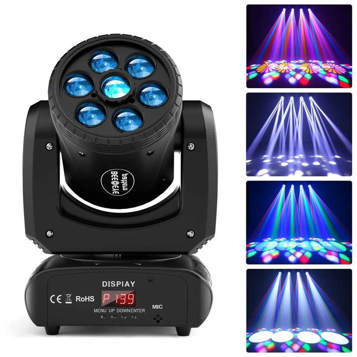 Ruchoma głowica oświetlenie sceniczne dyskotekowe BEE EYE 120W DMX