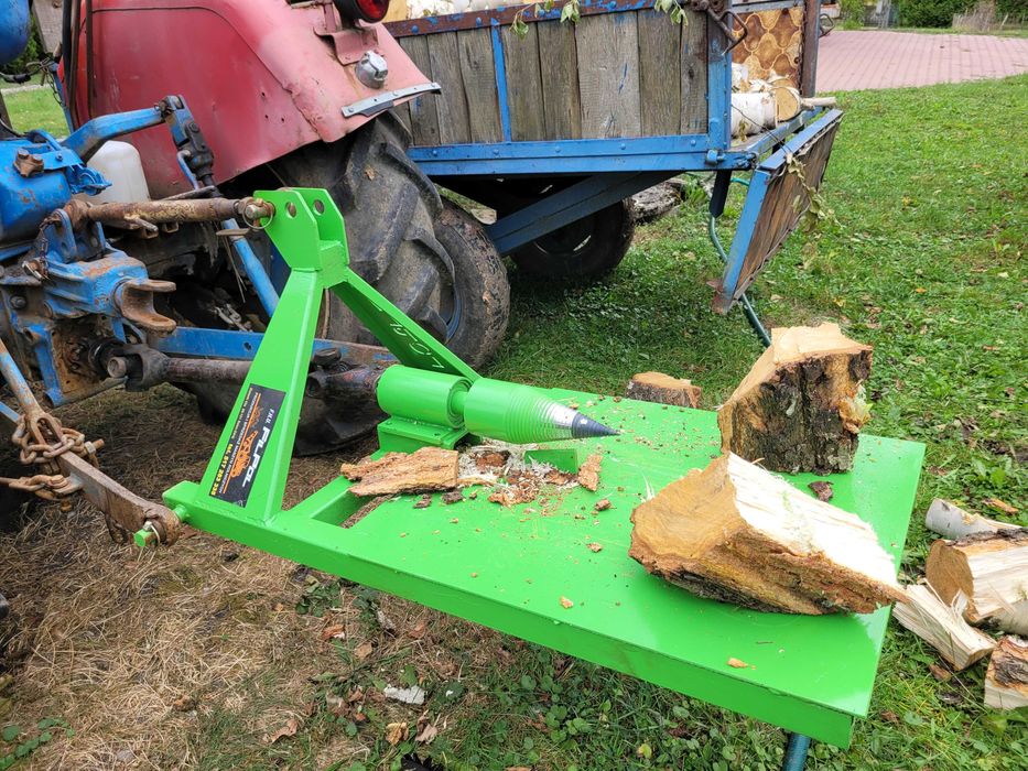 Łuparka do klocków drewna do ciągnika/ MINI traktorka Łupak- Dowóz