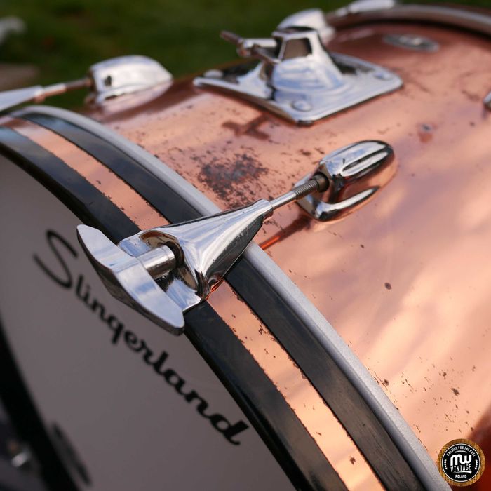 ‼️ Perkusja Slingerland Niles 3-ply 24”, 13”, 18” Copper Vintage ‼️