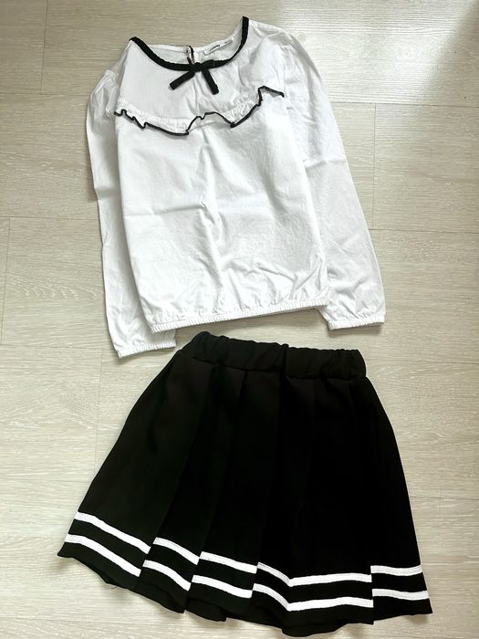 Шкільний набір блуза і спідниця 128