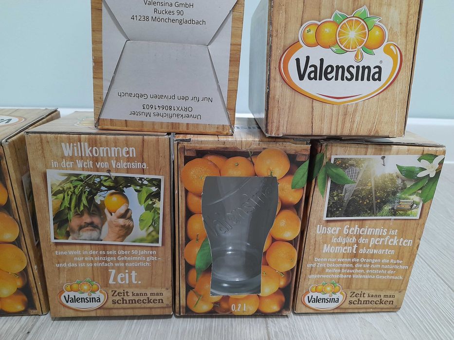 Zestaw 6 x szklanki do soku wody Valensina  0,2l nowe