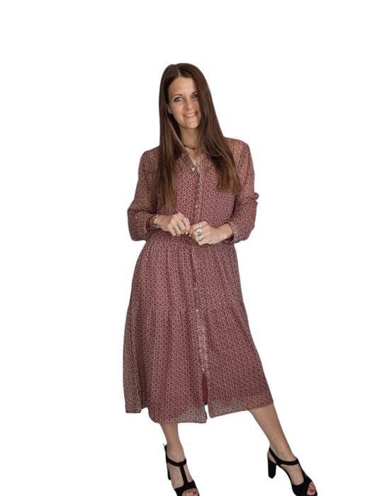 Burgundowa sukienka neo noir rozmiar xl 42