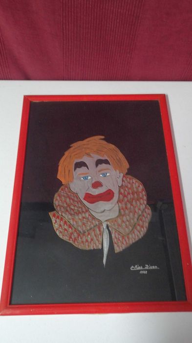 Pintura acrilica em papel "O Palhaço"