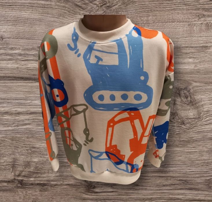 Реглан детский свитшот  белый яркий 98-122