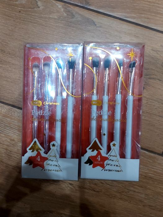 Zestaw pędzli do makijazu świąteczny prezent nowe