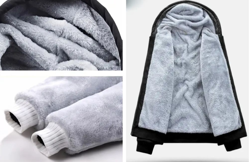 Зимний мужской теплый спортивный костюм с мехом