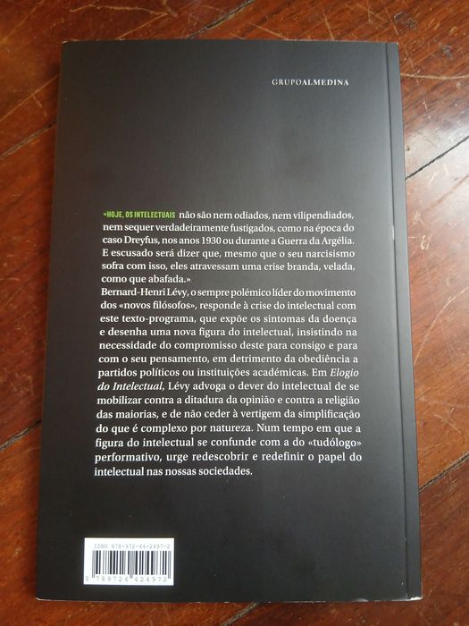 Elogio dos intelectuais - Bernard-Henri Lévy