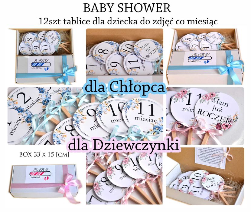 SUPER tabliczki do zdjęć dla dziewczynki.Prezent na BABY shower
