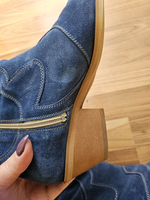 Козачки замшеві на цегейці р 40