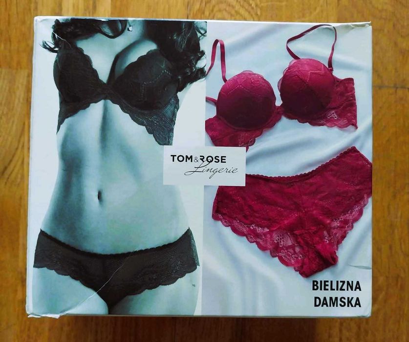 Komplet bielizna biustonisz 70c brazyliany figi S