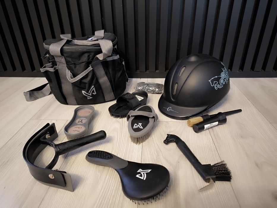 Kask jeździecki + zestaw do pielęgnacji
