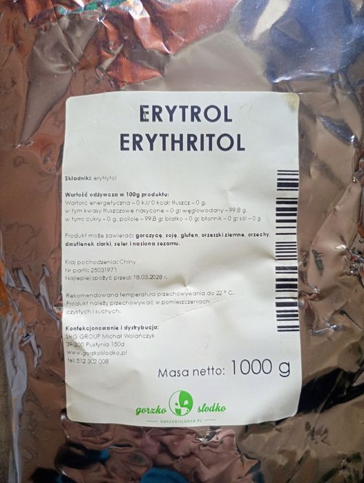 Erytrol słodzik 1 kg.