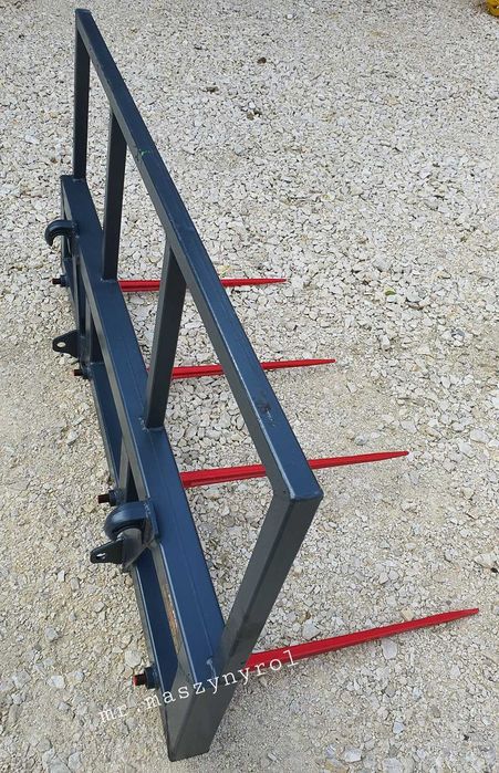 4 tuleje i kły widły do słomy bel siana bali balotów ramka euro MOCNA