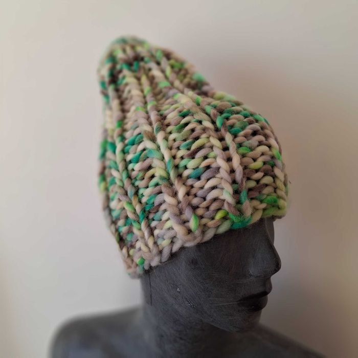 czapka handmade wełna merino