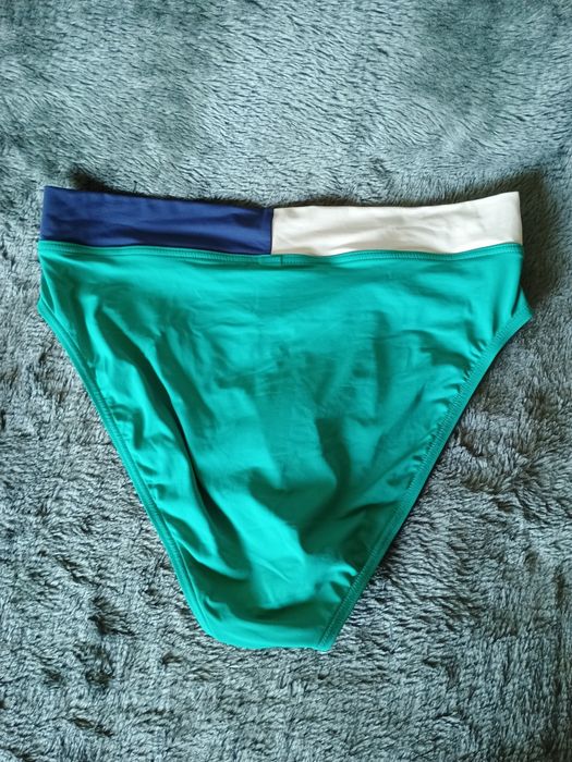 Dół od bikini Turkusowe z wyższym stanem