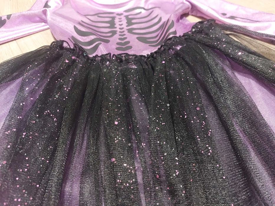 Przebranie na bal Halloween - sukienka kościotrup H&M  110/116cm