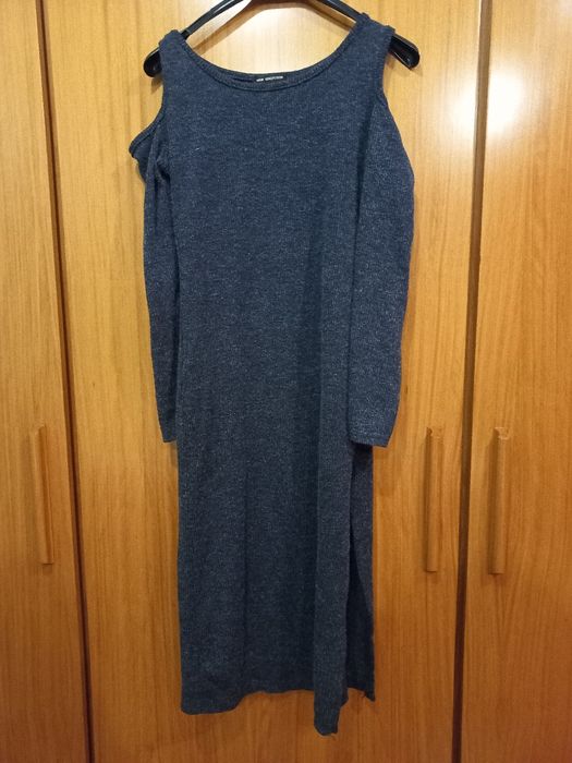 Vestido de malha azul