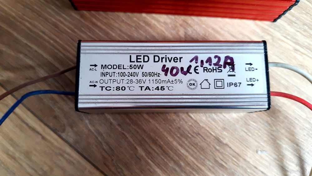 Zasilacze driver led 30W 40W 50W do naświetlaczy led