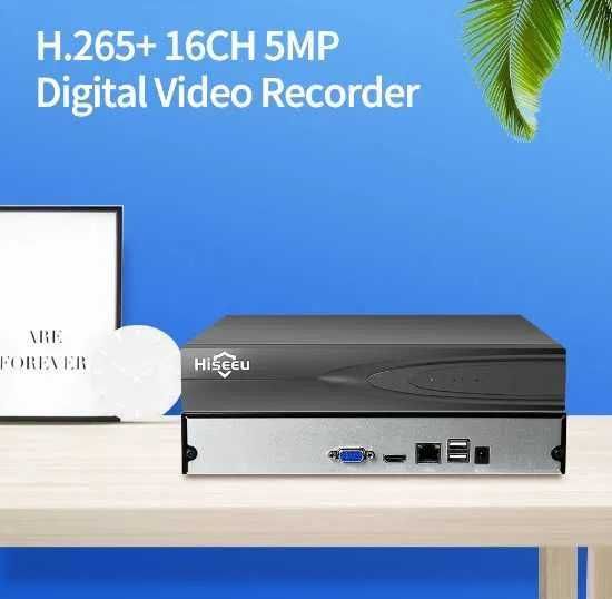 CCTV Hiseeu NVR H.265 16CH até 5MP ONVIF 2.0 IP