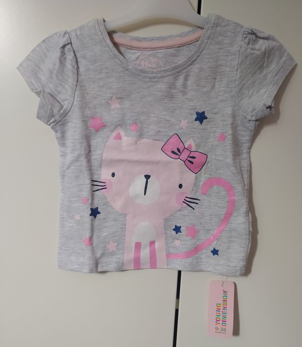 T-shirt niemowlęcy Primark kotek 80