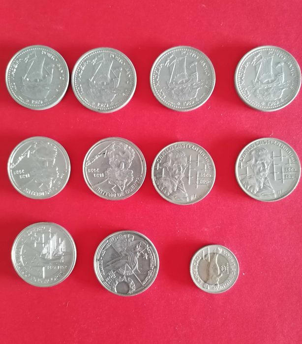 11 moedas comemorativas de 100 escudos