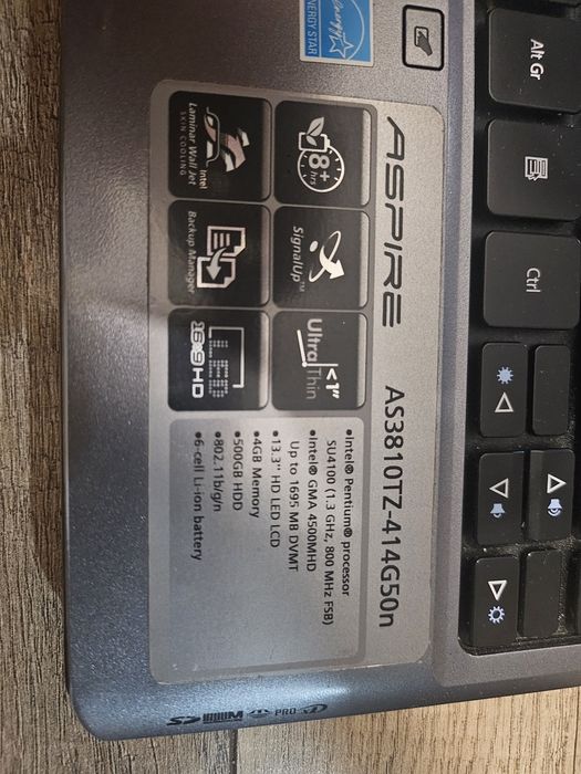 laptop Acer 13,3 cala Aspire 3810TZ