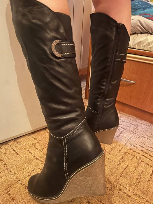 Зимові сапоги з натуральної шкіри