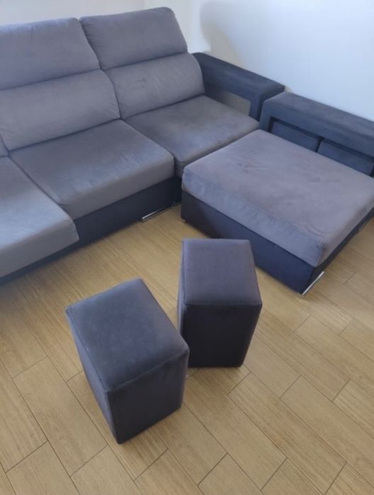 Sofá com chaise longue